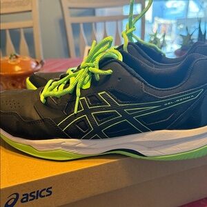 Asics Gel-Renna Black and Neon Green Sneakers